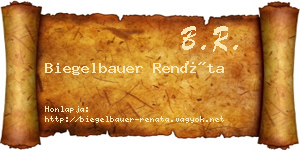 Biegelbauer Renáta névjegykártya