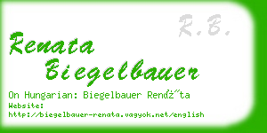 renata biegelbauer business card